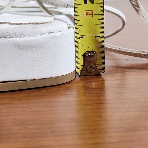 JEFFREY CAMPBELL Agate 2 Leather Sandal Color White Size 6 EU 37 Lace Up - Picture 3 of 13